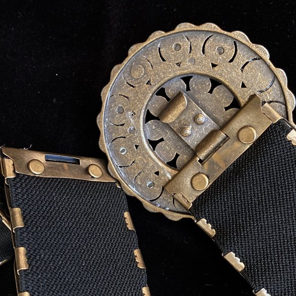 Southwest Bronze Repoussé Metal Scales Hip Belt - Picture 4 of 4